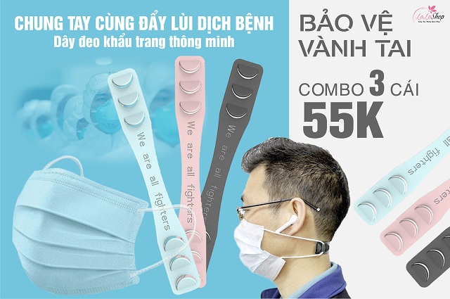 combo dây đeo khẩu trang bảo vệ vành tai