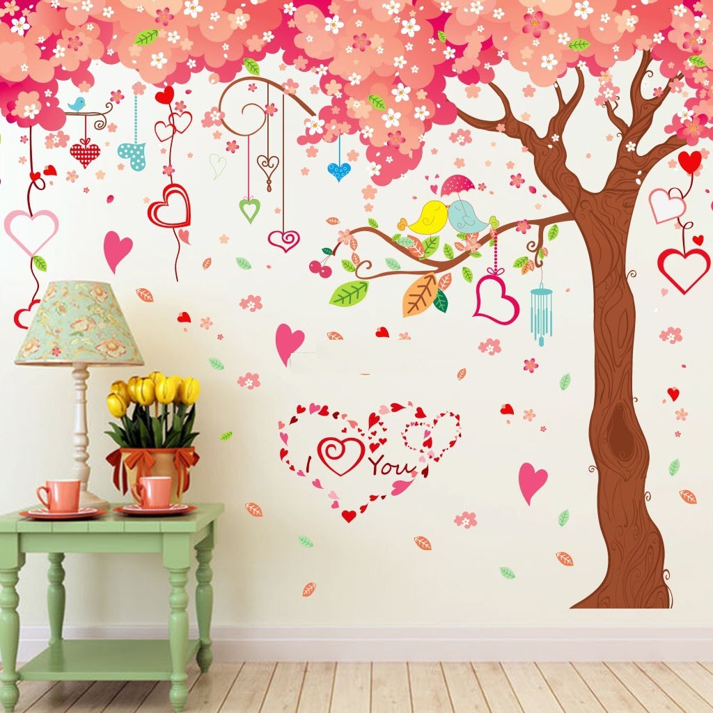 decal dán tường phòng ngủ mua ở đâu? giá bao nhiêu