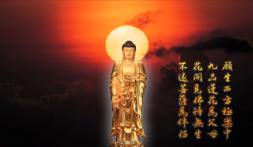 Đường nét tinh tế và nổi bật với tông màu vàng nên đây là bức tượng đứng về Phật A Di Đà đẹp nhất hiện nay