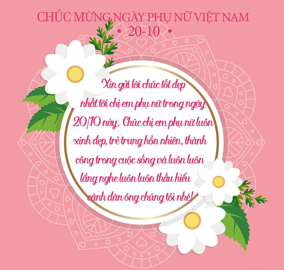 Tuyển chọn hình ảnh chúc mừng 20/10 đẹp và ý nghĩa nhất