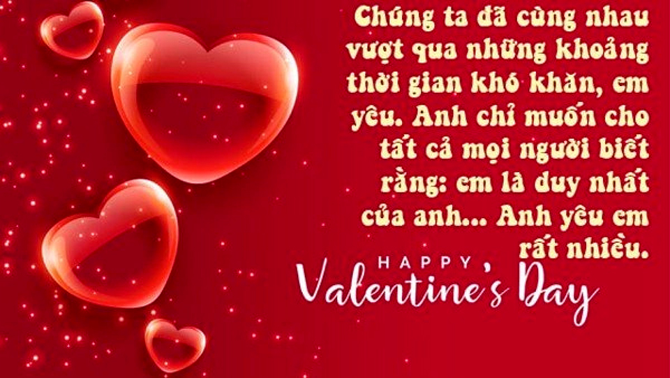 Những lời chúc valentine dành cho vợ yêu ý nghĩa nhất 2023