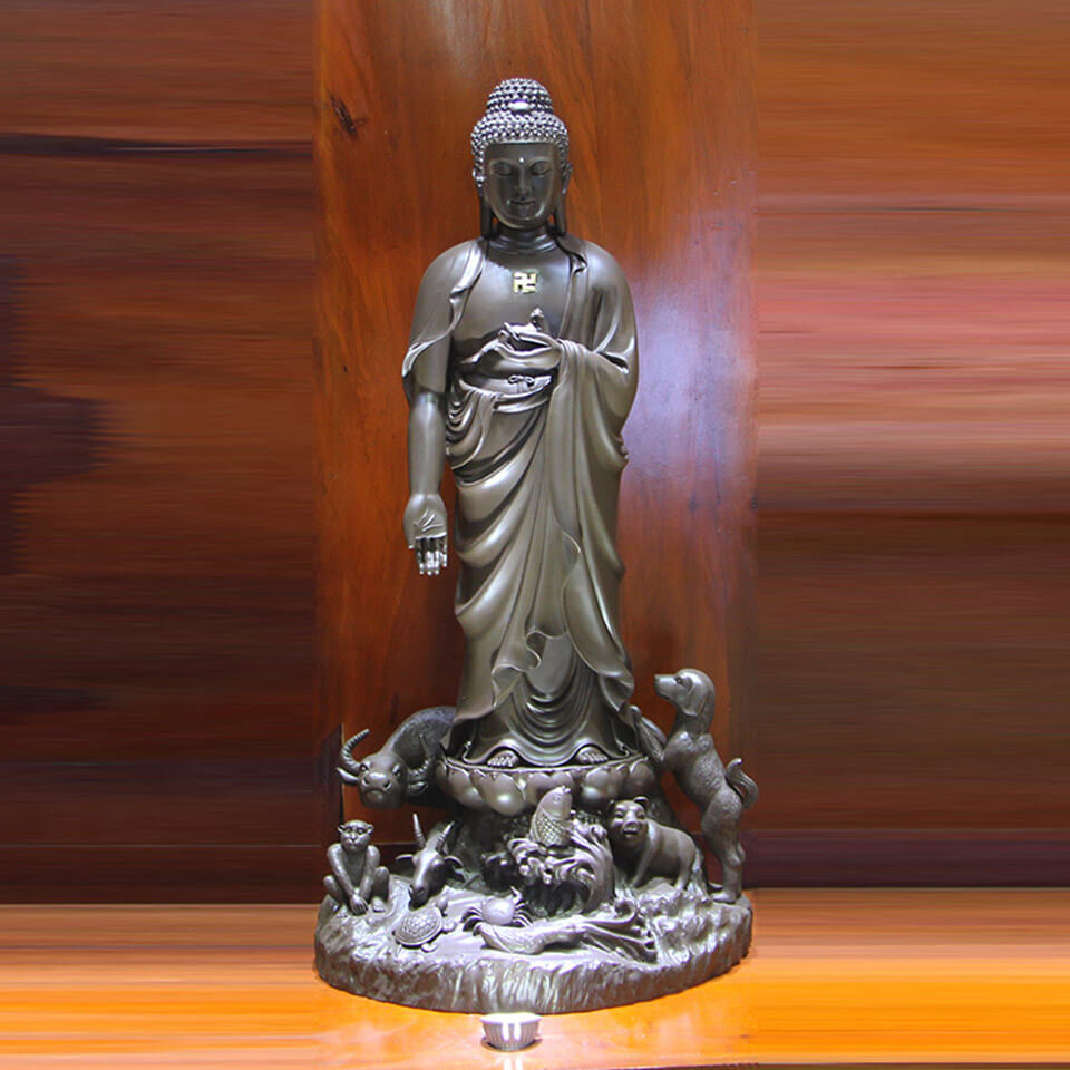 Mẫu tượng Phật A Di Đà đứng đẹp nhất 2022