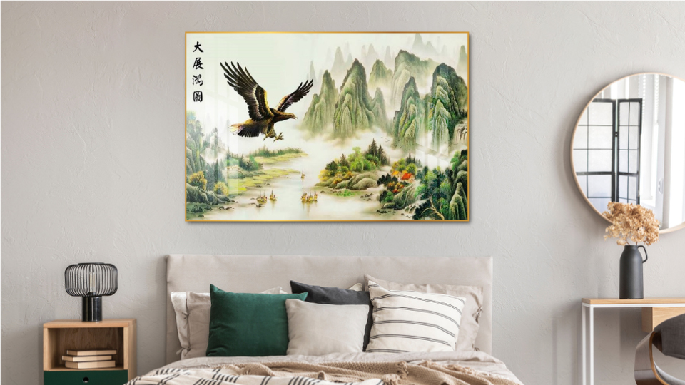Những loại tranh phong thủy treo đầu giường phòng ngủ siêu đẹp tại Lala
