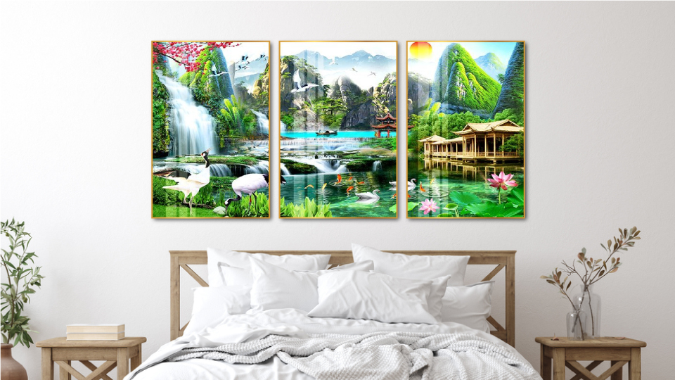 Những loại tranh phong thủy treo đầu giường phòng ngủ siêu đẹp tại Lala