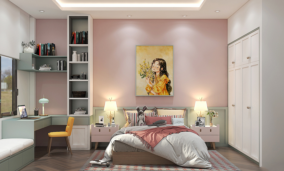 15 cách decor trang trí phòng ngủ kiểu Hàn Quốc đơn giản 2024