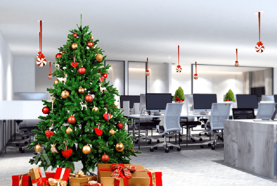 Trang trí văn phòng của bạn với một cây thông Noel