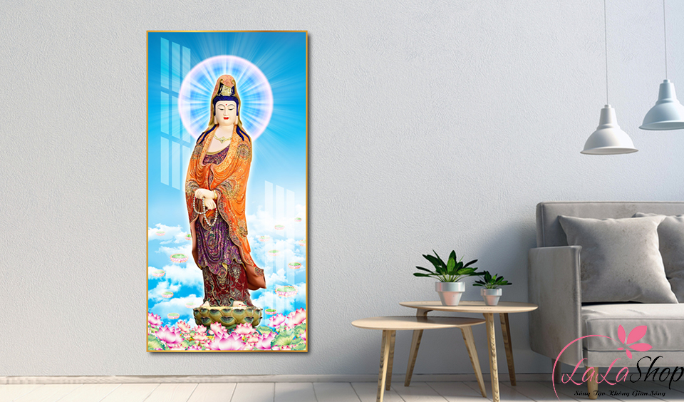 Gemälde des Großen Buddha und Bodhisattva