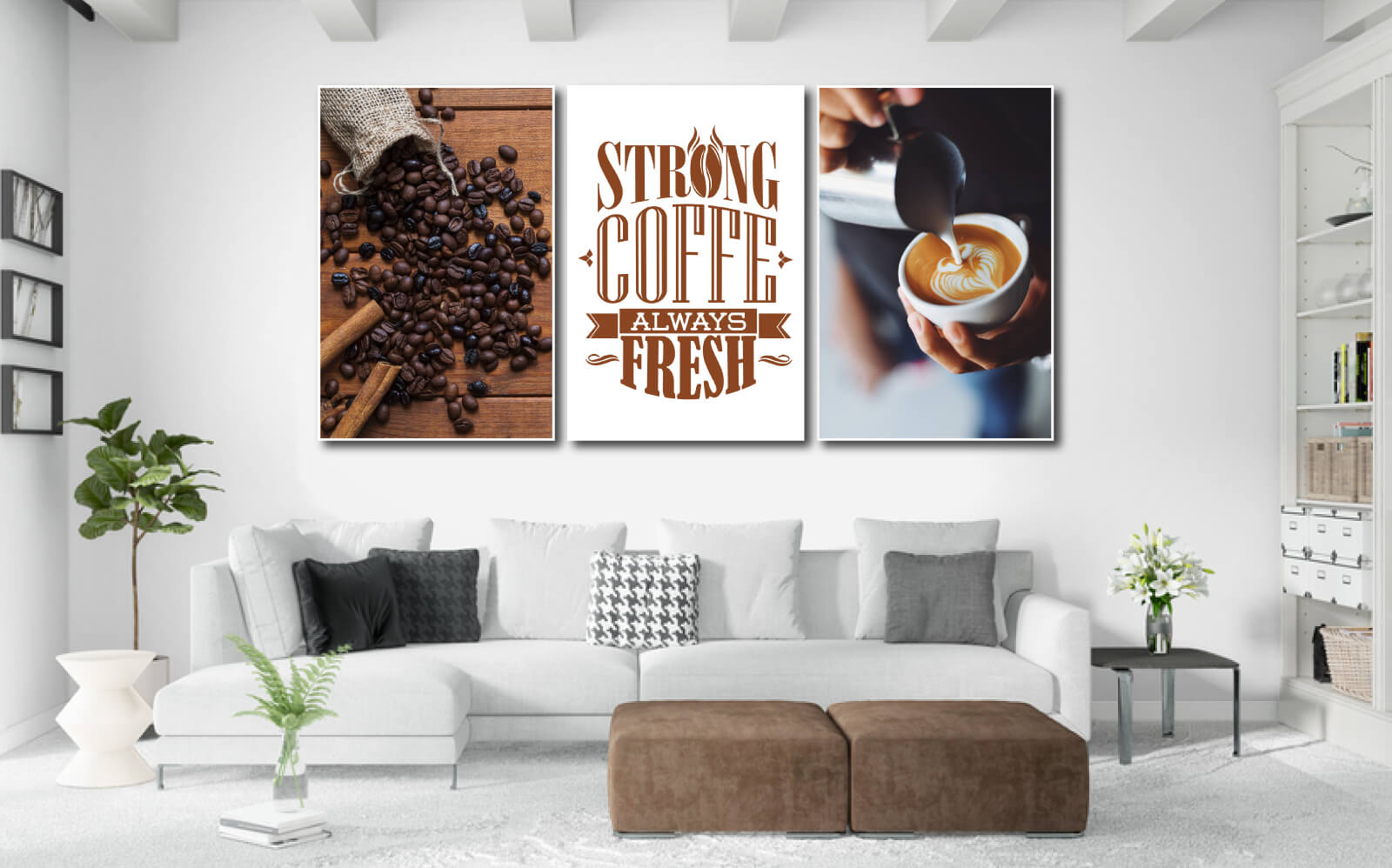 Tranh Treo Tường Strong Coffee Always Fresh