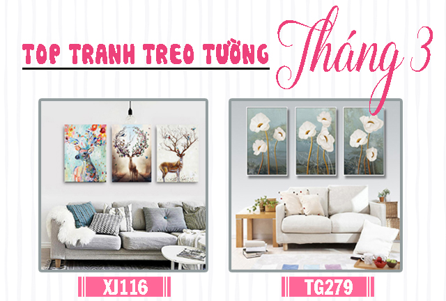 top tranh treo tường bán chạy nhất tháng 3/2019